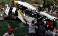 Автобус футбольной команды упал в реку в Мексике