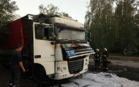В Днепре загорелся грузовик с нетрезвым водителем