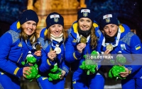 Женская сборная Украины по биатлону завоевала 