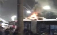 Троллейбус загорелся с пассажирами внутри