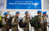 Украинские миротворцы ООН возвращаются из Либерии