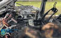 Убийство в Никополе: в расстрелянной машине сгорел заместитель городского головы
