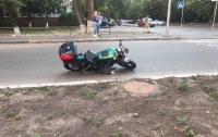 В Киеве пилот мотоцикла оказался на больничной койке, не пропустив BMW