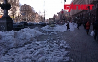 Коммунальщики предупреждают: гулять по Крещатику опасно (ФОТО) 
