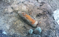 В Днепропетровске на строительной площадке нашли снаряд