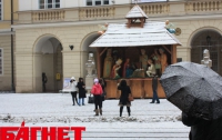 На Рождество в центре Львова построят домик в форме футбольного мяча