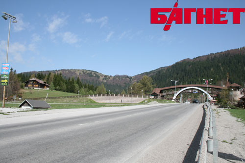 Дороги Словакии.  Автодорога №59, Е77 в черте горнолыжного курорта Доновалы