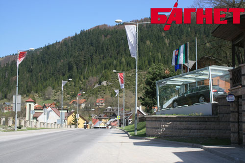 Дороги Словакии.  Автодорога №59, Е77 в черте горнолыжного курорта Доновалы