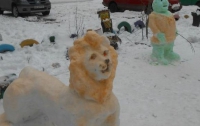 В Запорожье создали сказку из снега (ФОТО)