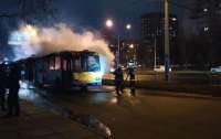 Во Львове сгорел троллейбус