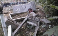 В Днепропетровской области пьяный инвалид утроил погром на кладбище