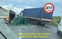 Вся трасса на Борисполь была залита пивом